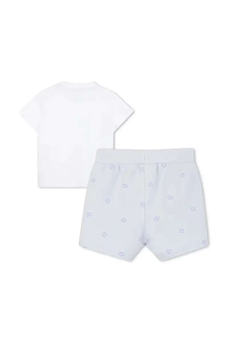 completo in cotone neonato/a colore bianco J52278 miniatura 2