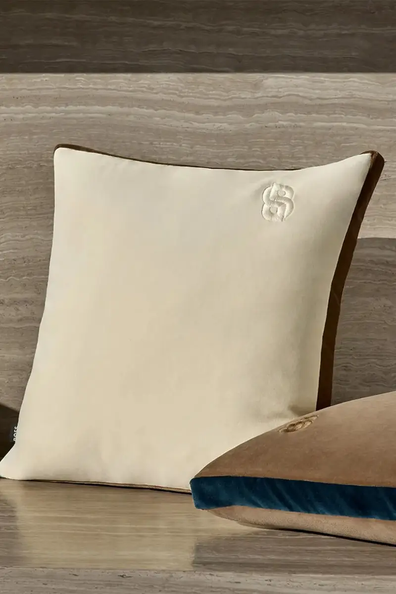 federa di cotone BVELVET Almond 43 x 43 cm colore beige miniatura 4