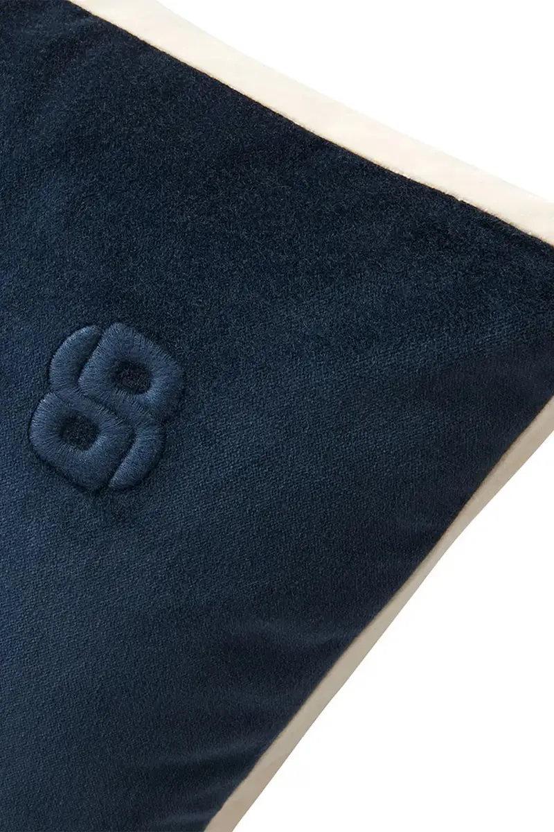 federa di cotone BVELVET Midnight 43 x 43 cm colore blu navy miniatura 3