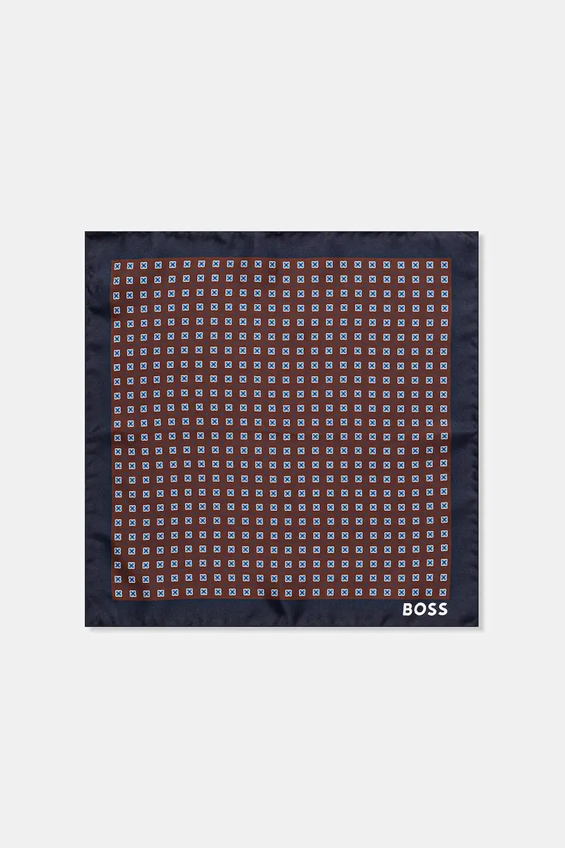 federa di seta colore blu navy 50551499