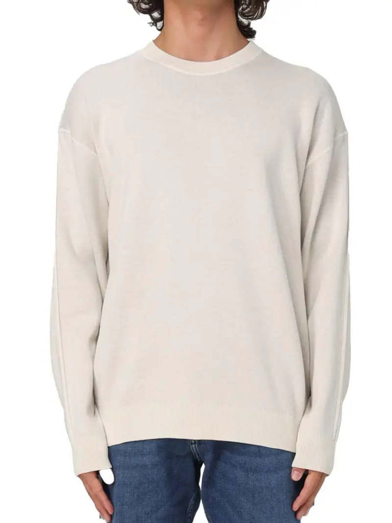 Felpa beige basic misto lana