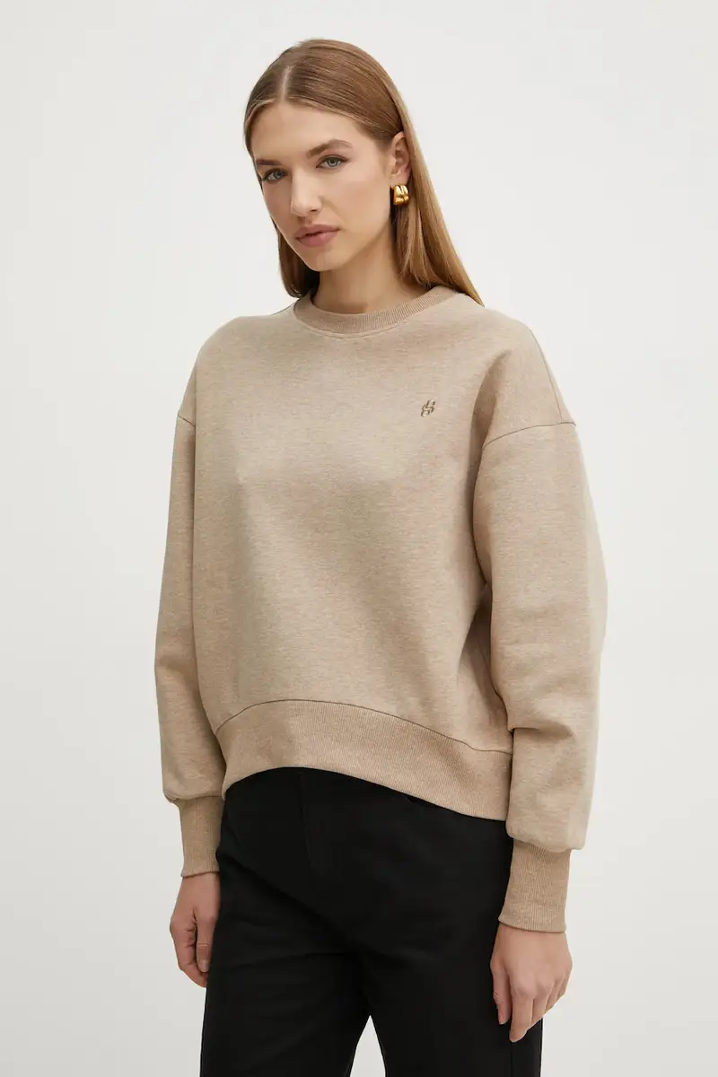 felpa donna colore beige 50534558