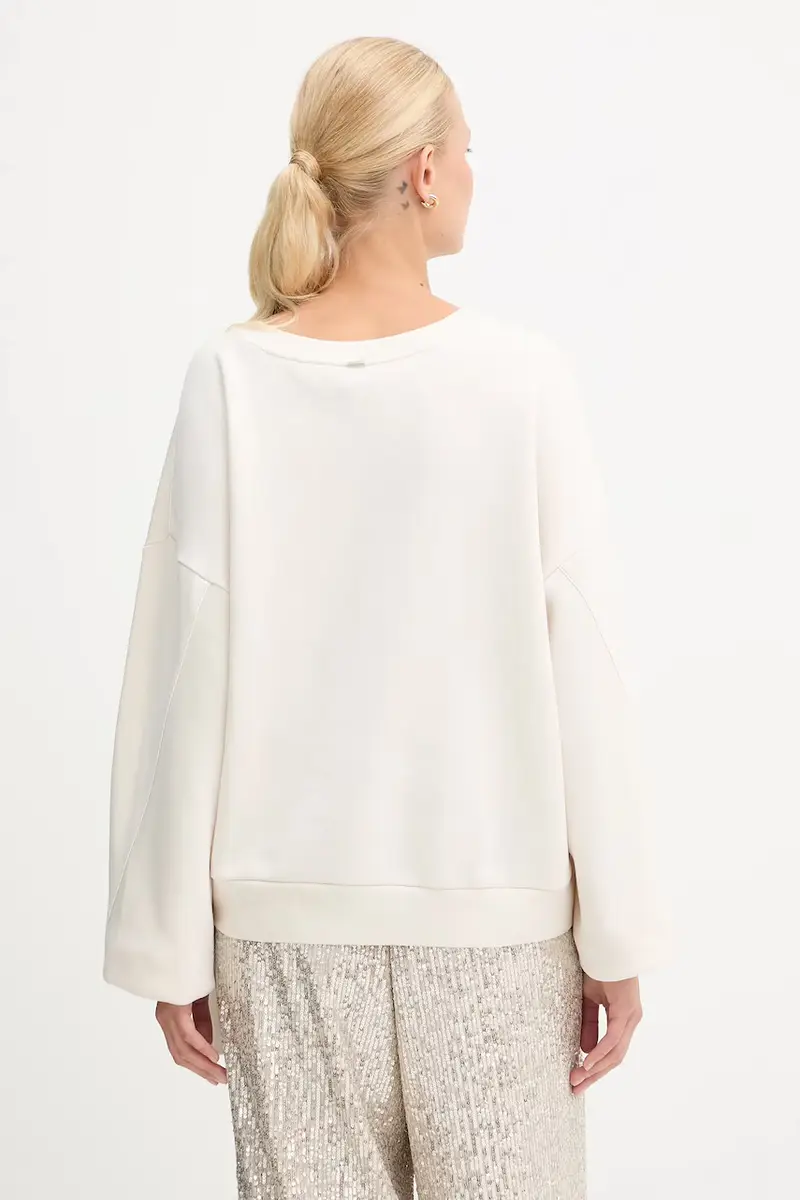 felpa donna colore beige 50550338 miniatura 3