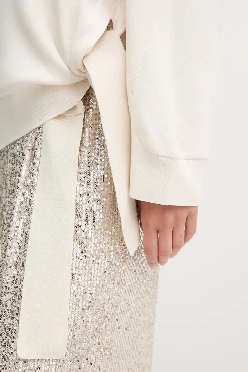 felpa donna colore beige 50550338 miniatura 5