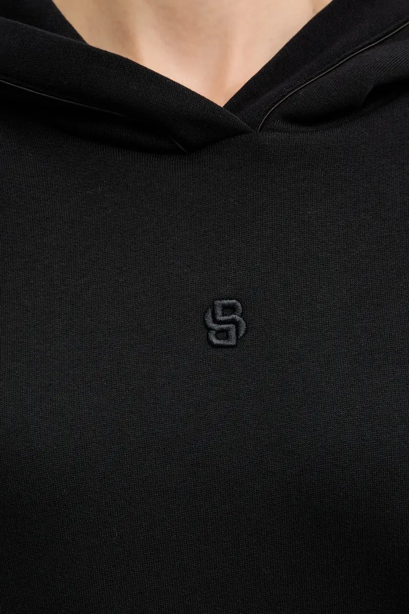 felpa donna colore nero con cappuccio 50550339 miniatura 5