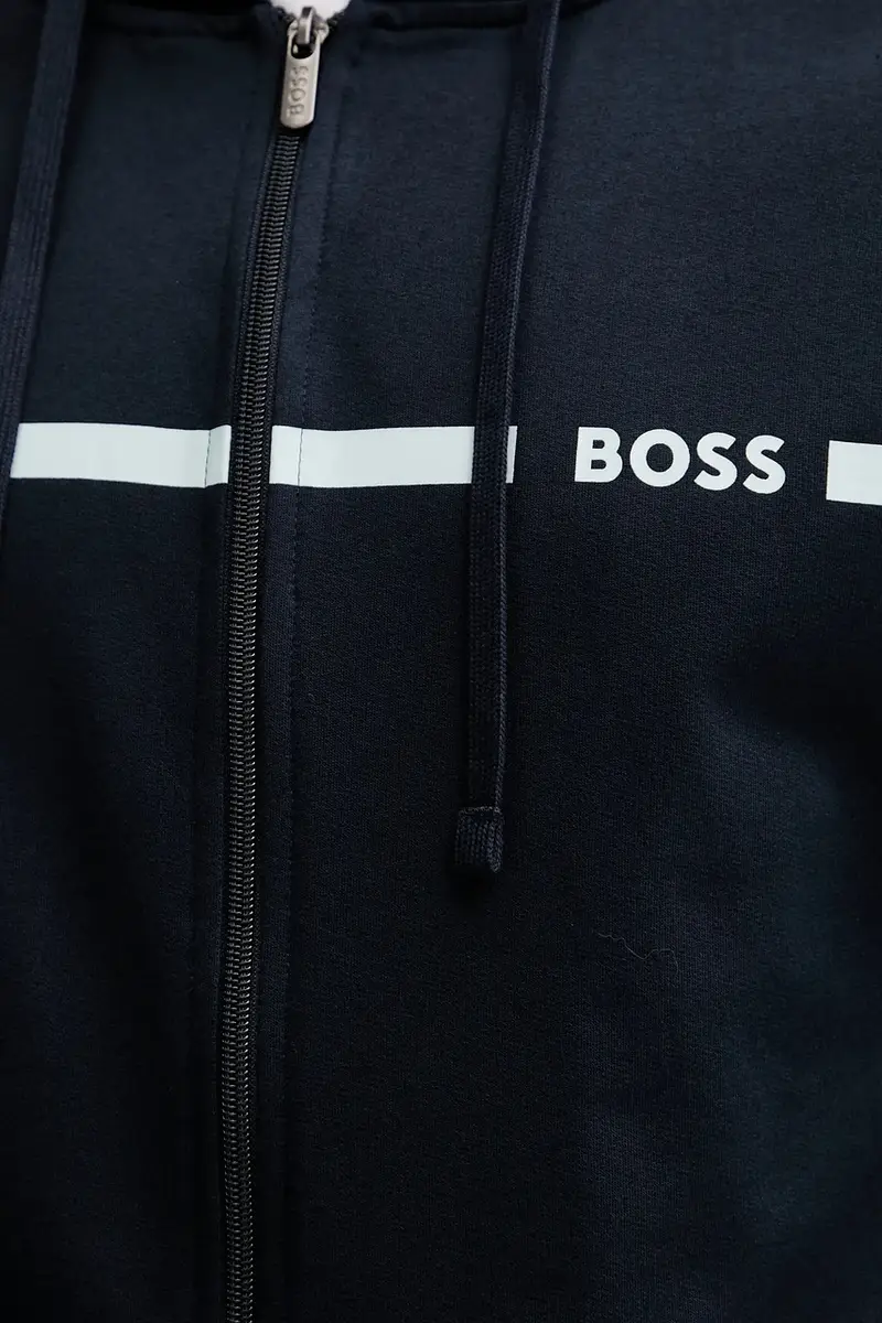 felpa in cotone uomo colore blu navy con cappuccio 50550571 miniatura 5