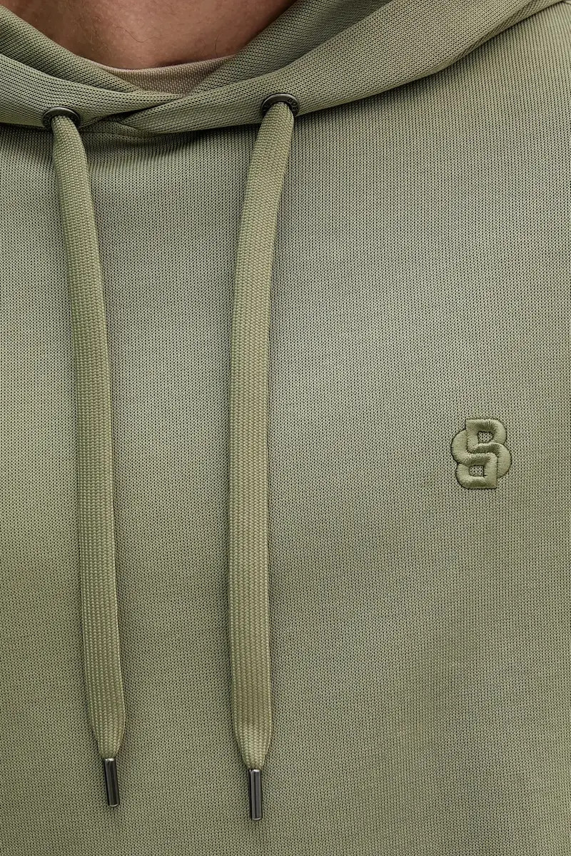 felpa in cotone uomo colore verde con cappuccio 50544099 miniatura 5