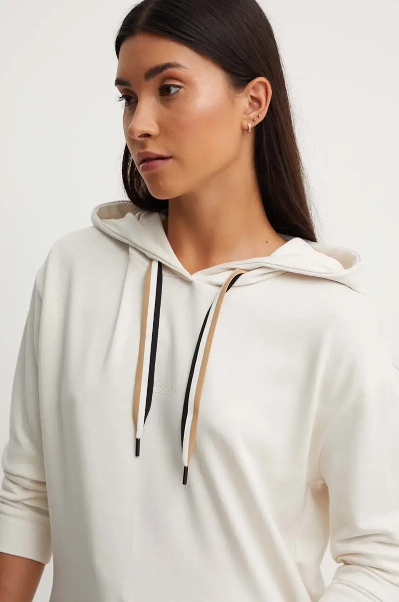 felpa lounge colore beige con cappuccio 50524760 miniatura 4