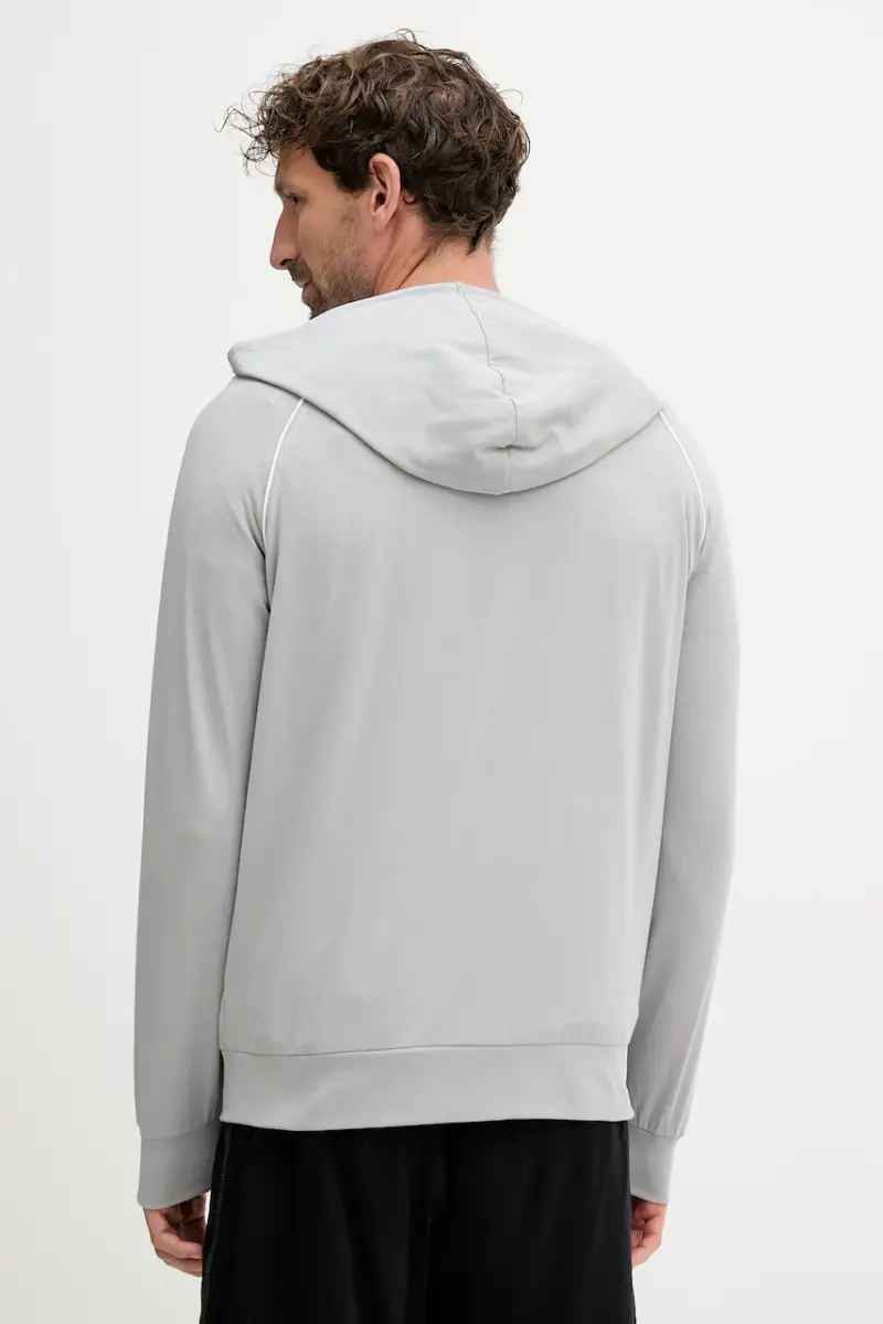 felpa lounge colore blu navy con cappuccio Grigio miniatura 3