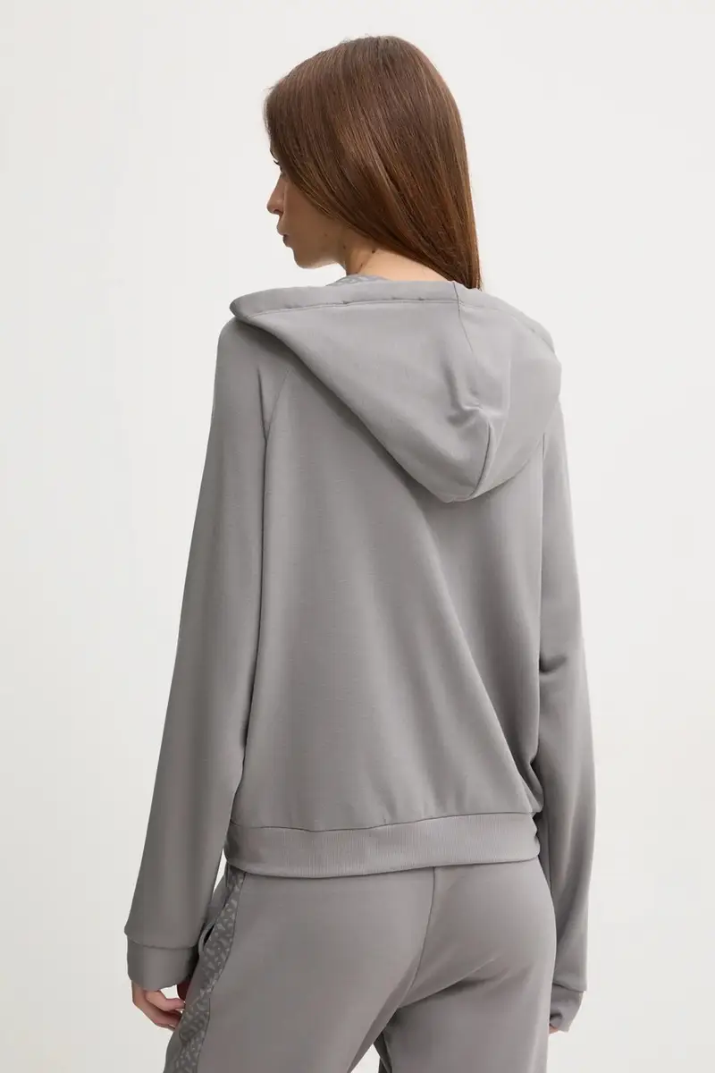 felpa lounge colore grigio con cappuccio 50535842 miniatura 3