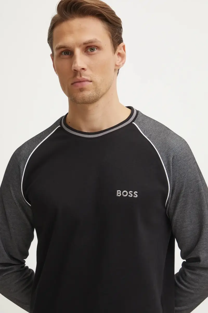 felpa lounge colore nero con applicazione 50535836 miniatura 4