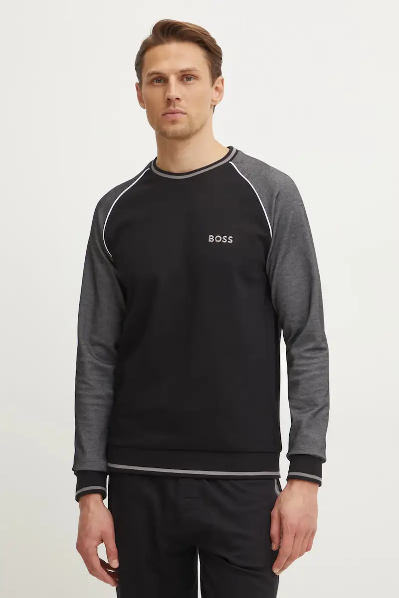 felpa lounge colore nero con applicazione 50535836