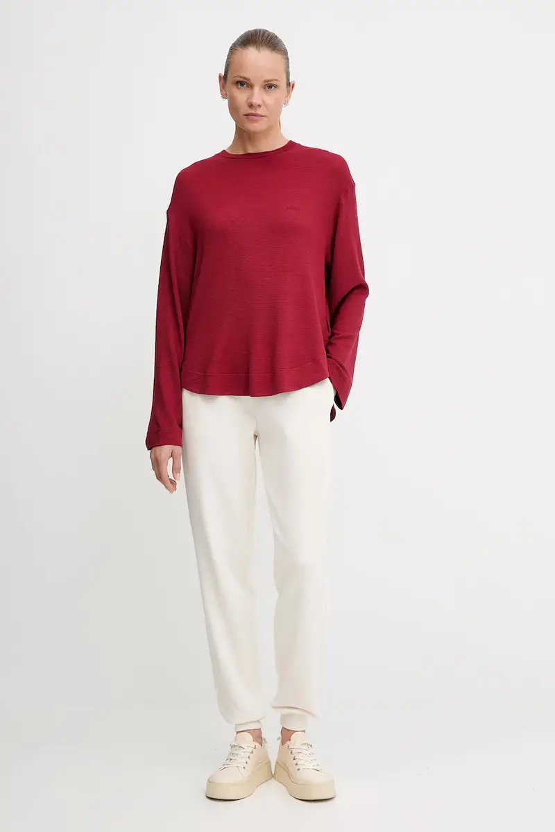 felpa lounge donna colore granata 50535769 miniatura 2