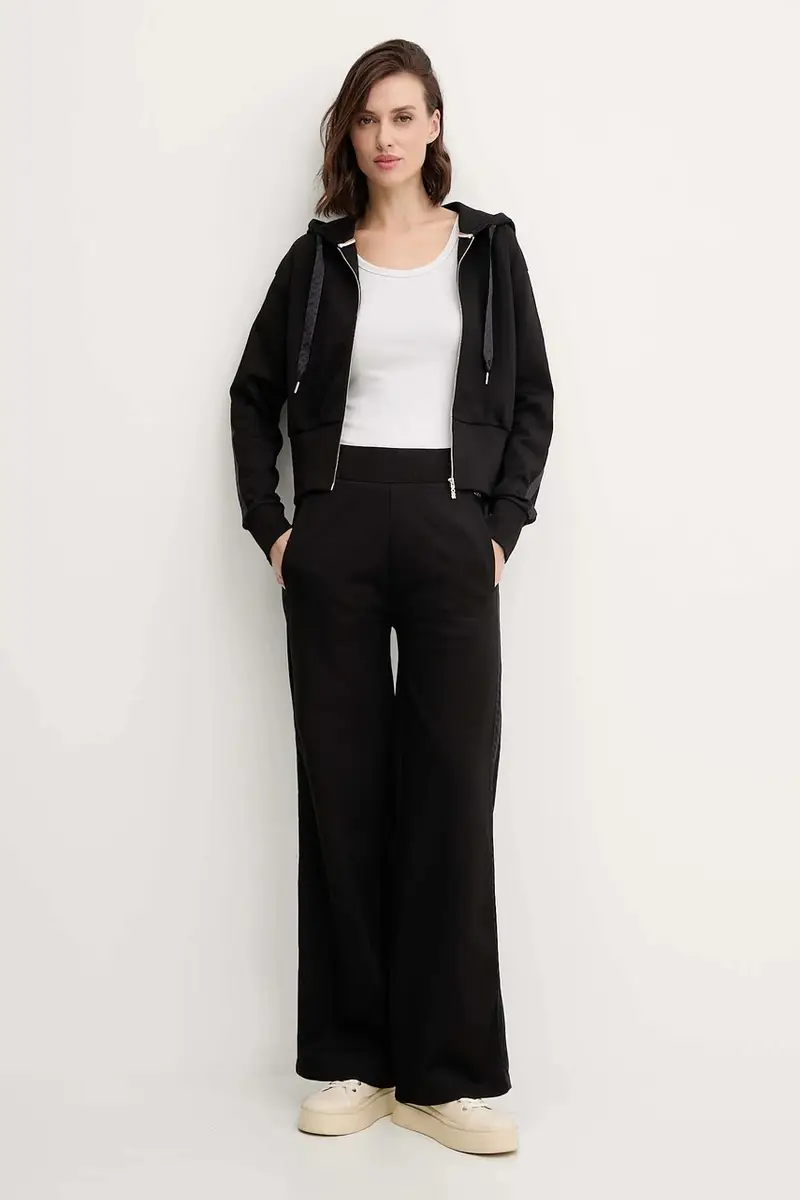 felpa lounge donna colore nero con cappuccio 50545635 miniatura 2