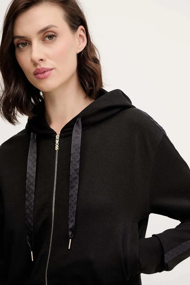 felpa lounge donna colore nero con cappuccio 50545635 miniatura 4