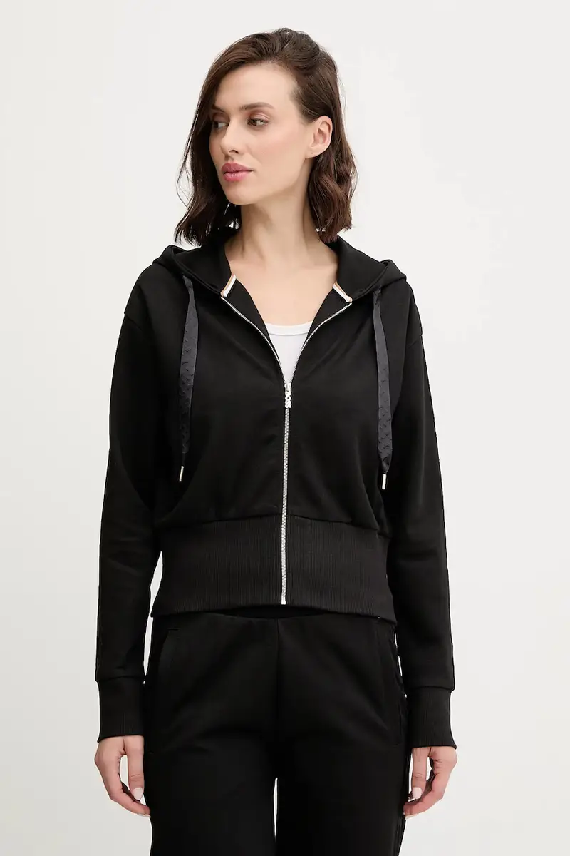 felpa lounge donna colore nero con cappuccio 50545635