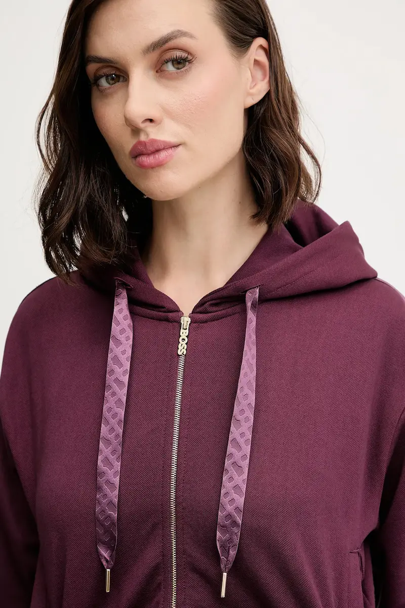 felpa lounge donna colore rosa con cappuccio 50545635 Violetto miniatura 4