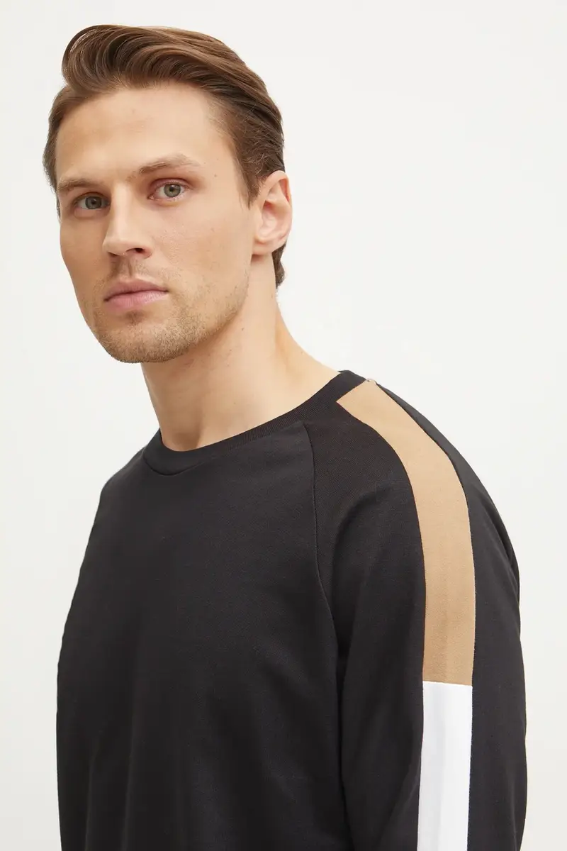 felpa lounge in cotone colore nero 50535787 miniatura 4