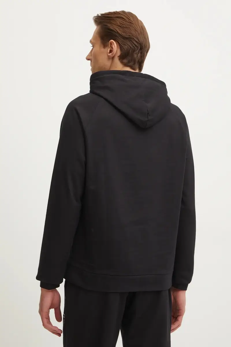 felpa lounge in cotone colore nero con cappuccio 50535854 miniatura 3