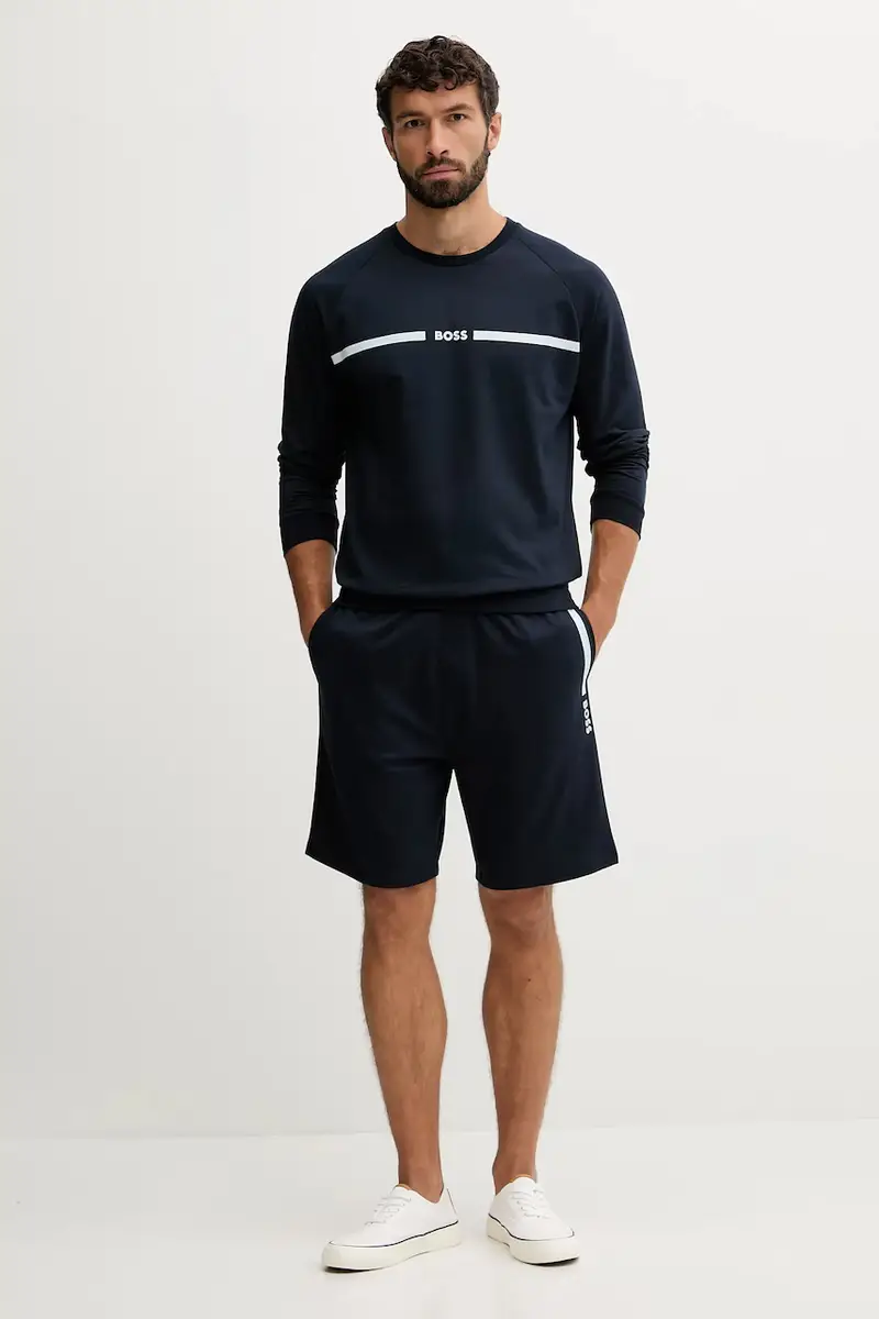 felpa lounge in cotone uomo colore blu navy 50550560 miniatura 2