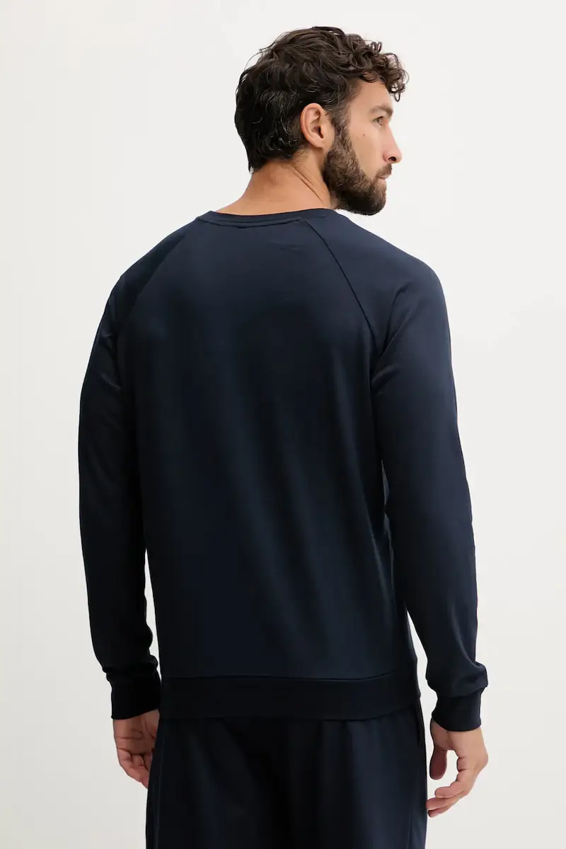 felpa lounge in cotone uomo colore blu navy 50550560 miniatura 3