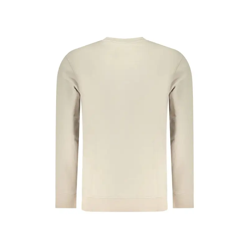 Felpa Maniche Lunghe Uomo Beige Ricamo miniatura 2