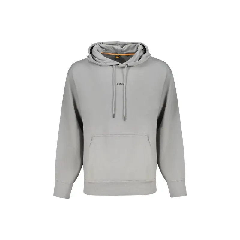 Boss Felpa Maniche Lunghe Uomo Grigia con Logo
