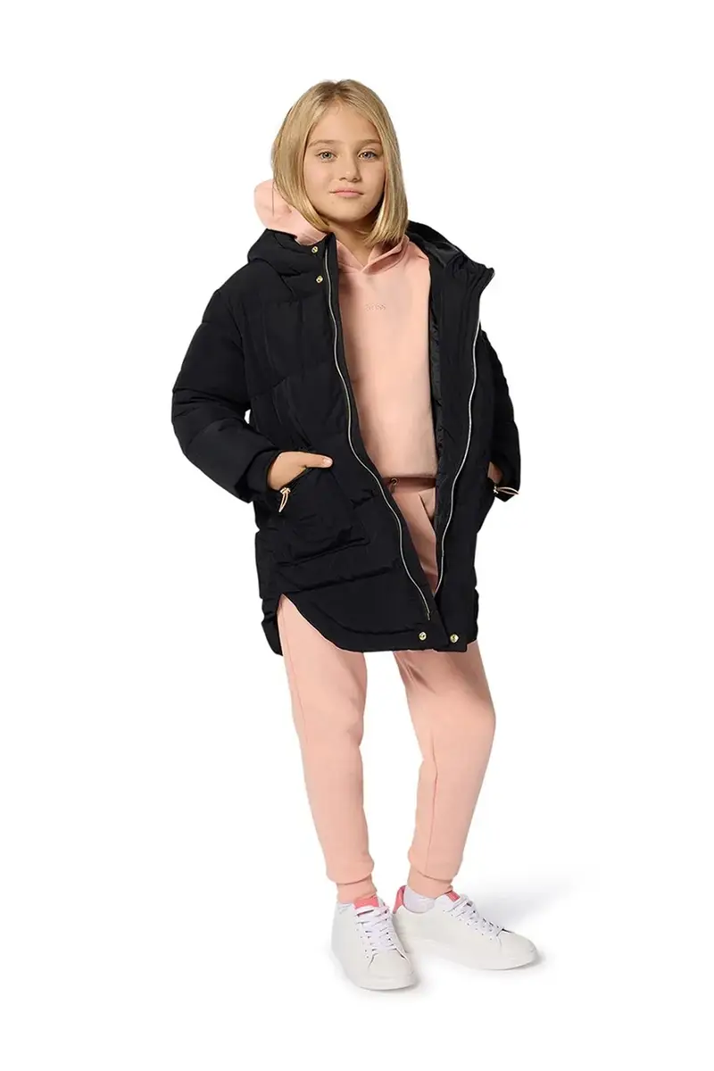 felpa per bambini colore arancione con cappuccio J52423 miniatura 5