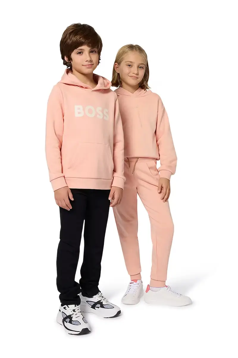 felpa per bambini colore arancione con cappuccio J52423