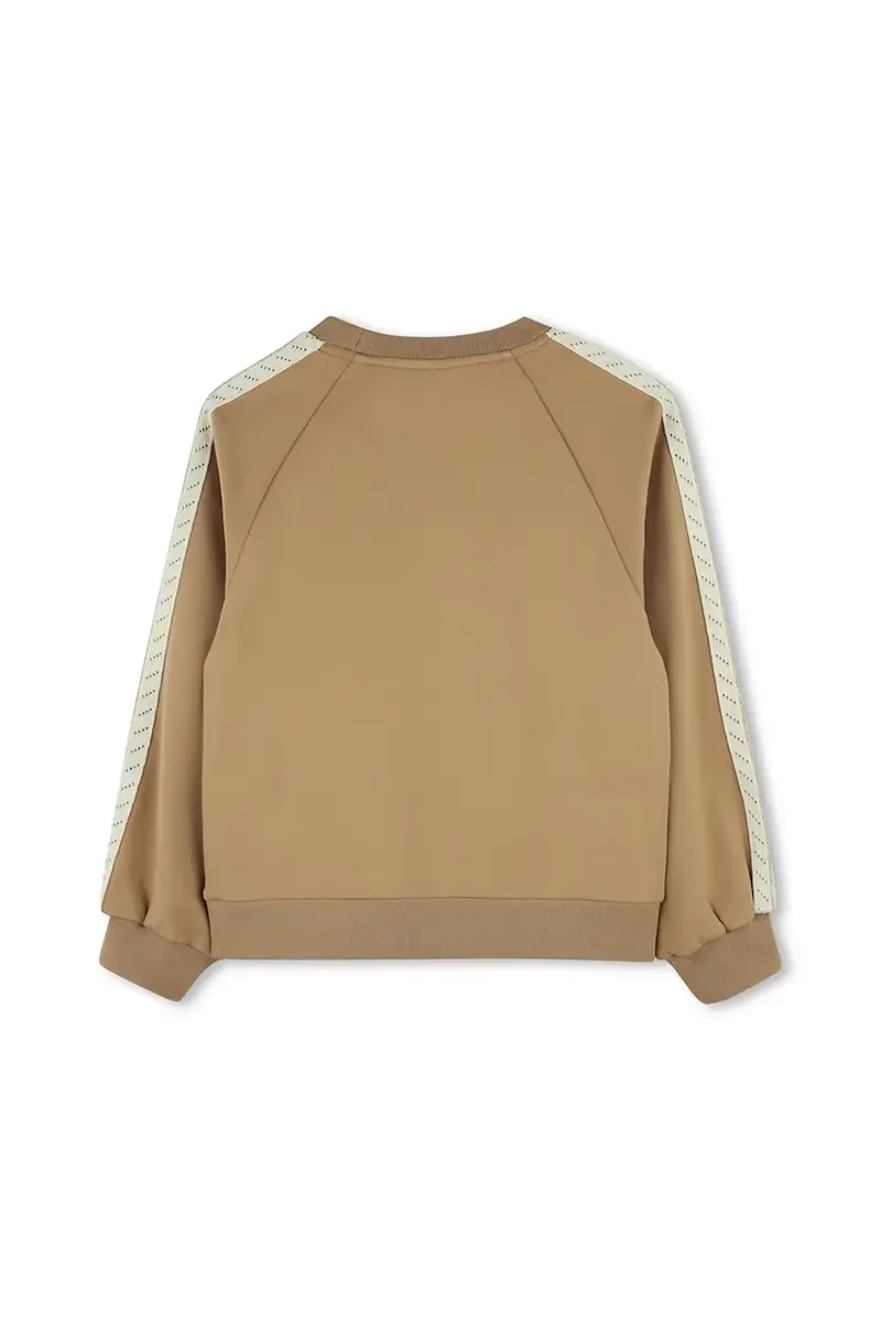 felpa per bambini colore marrone con applicazione J52422 miniatura 3