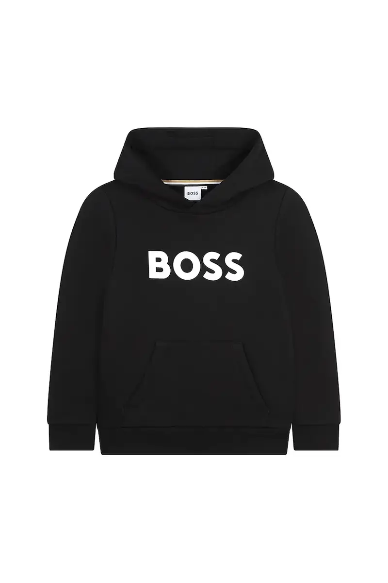 felpa per bambini colore nero con cappuccio J52351