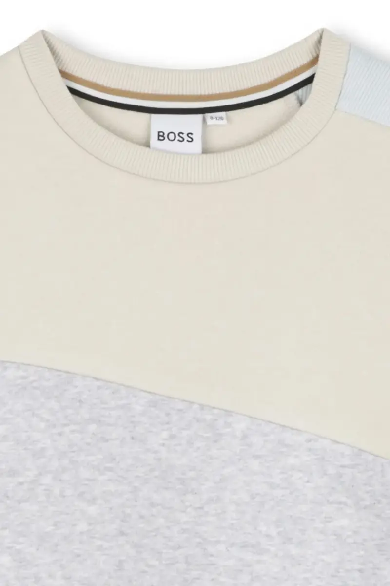 felpa per bambini con cotone colore beige J52352 miniatura 4