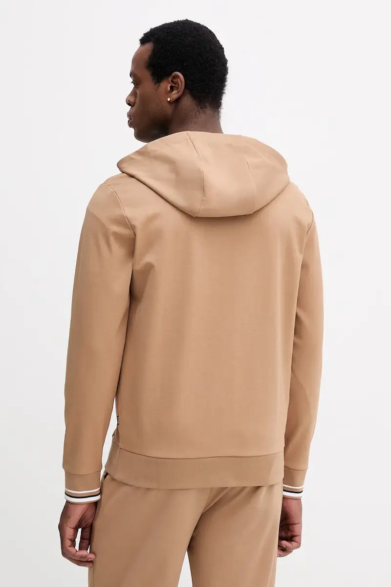 felpa uomo colore beige con cappuccio 50543427 miniatura 3