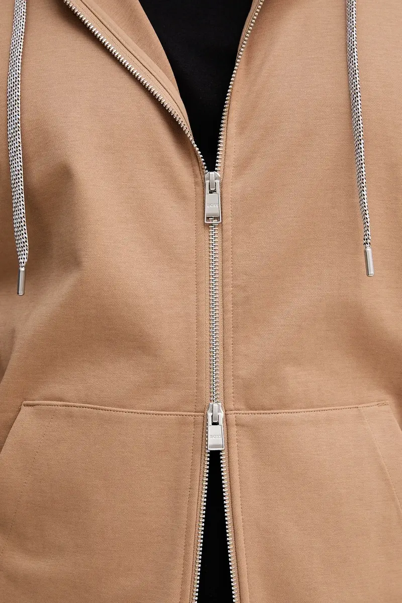 felpa uomo colore beige con cappuccio 50543427 miniatura 5