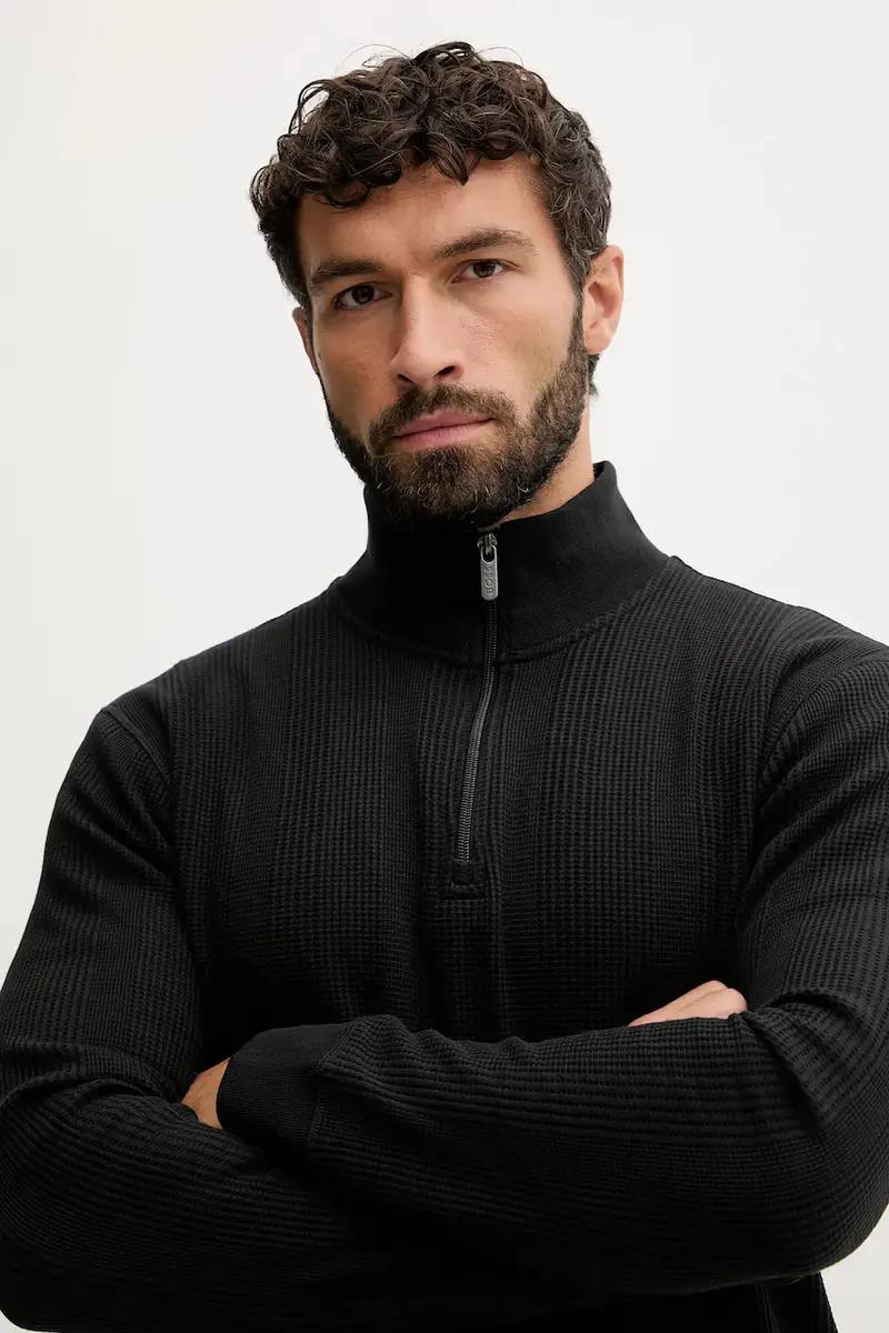 felpa uomo colore blu navy 50545597 Nero miniatura 4