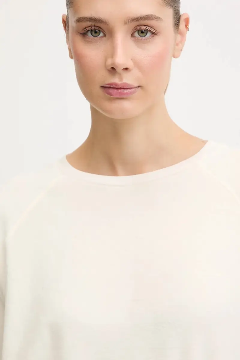 felpa Velour_Sweatshirt donna colore beige 50550724 miniatura 3