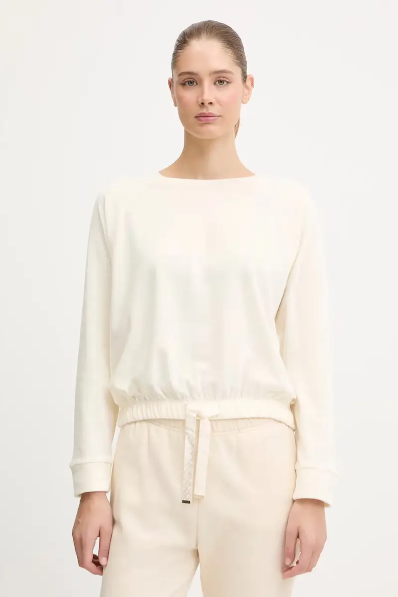 felpa Velour_Sweatshirt donna colore beige 50550724