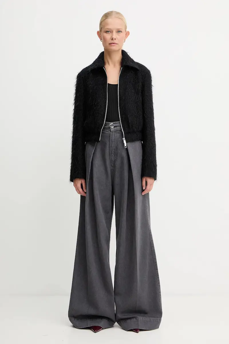 giacca con lana colore nero 50549159 miniatura 2