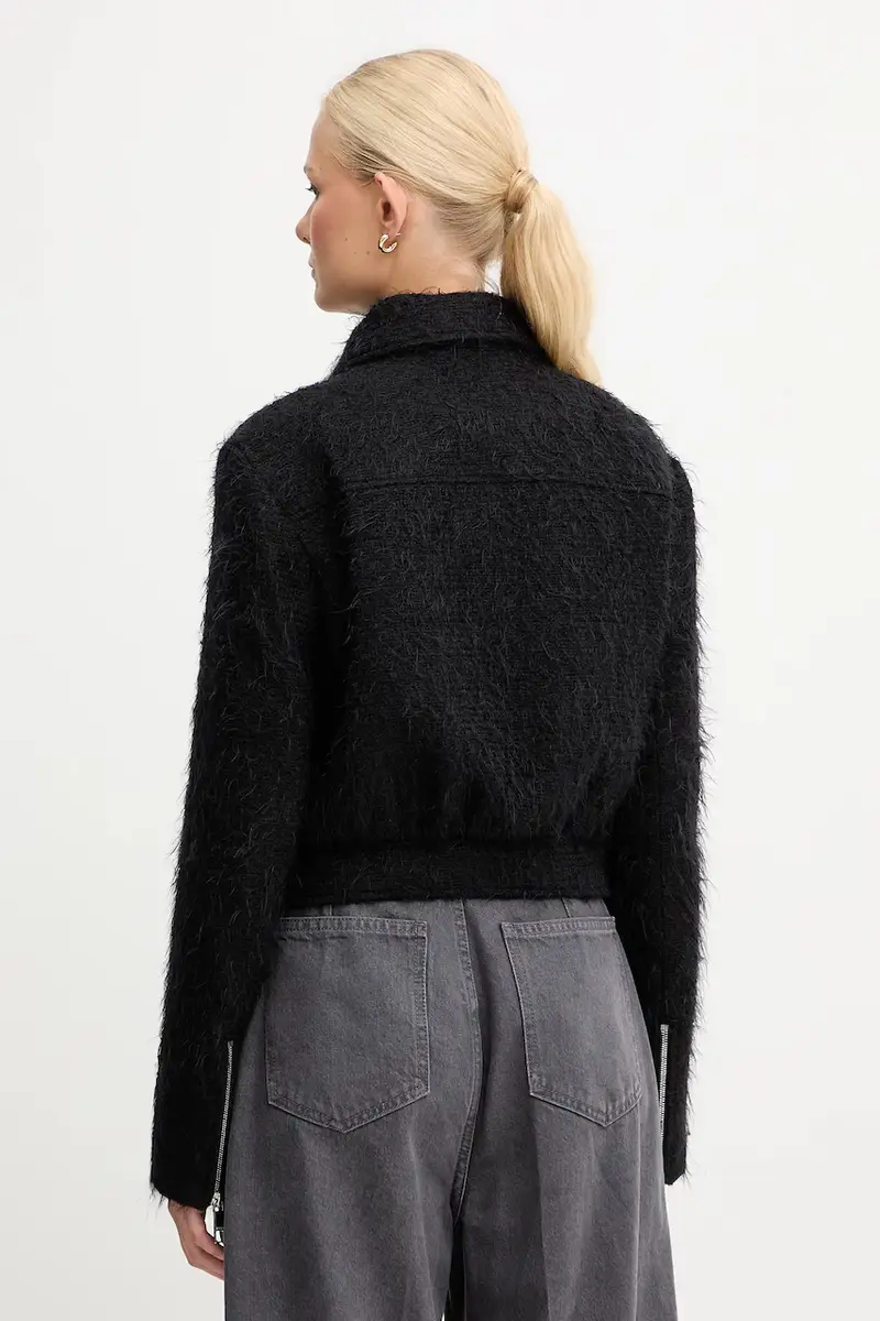 giacca con lana colore nero 50549159 miniatura 3