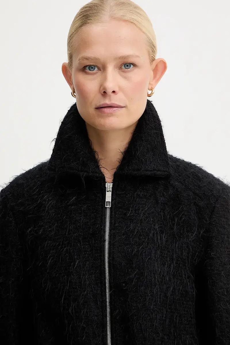 giacca con lana colore nero 50549159 miniatura 4