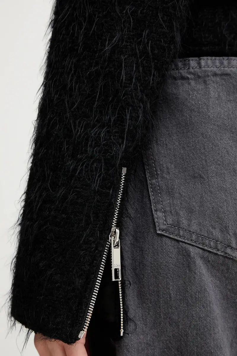 giacca con lana colore nero 50549159 miniatura 5