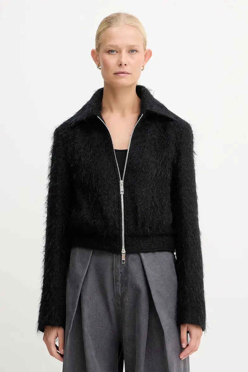 giacca con lana colore nero 50549159