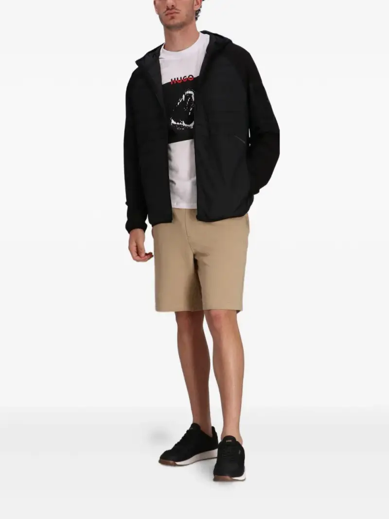 Giacca Imbottita con Cappuccio Nera Nero miniatura 2