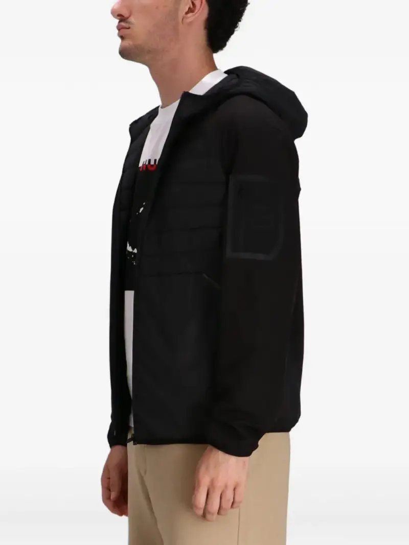 Giacca Imbottita con Cappuccio Nera Nero miniatura 3