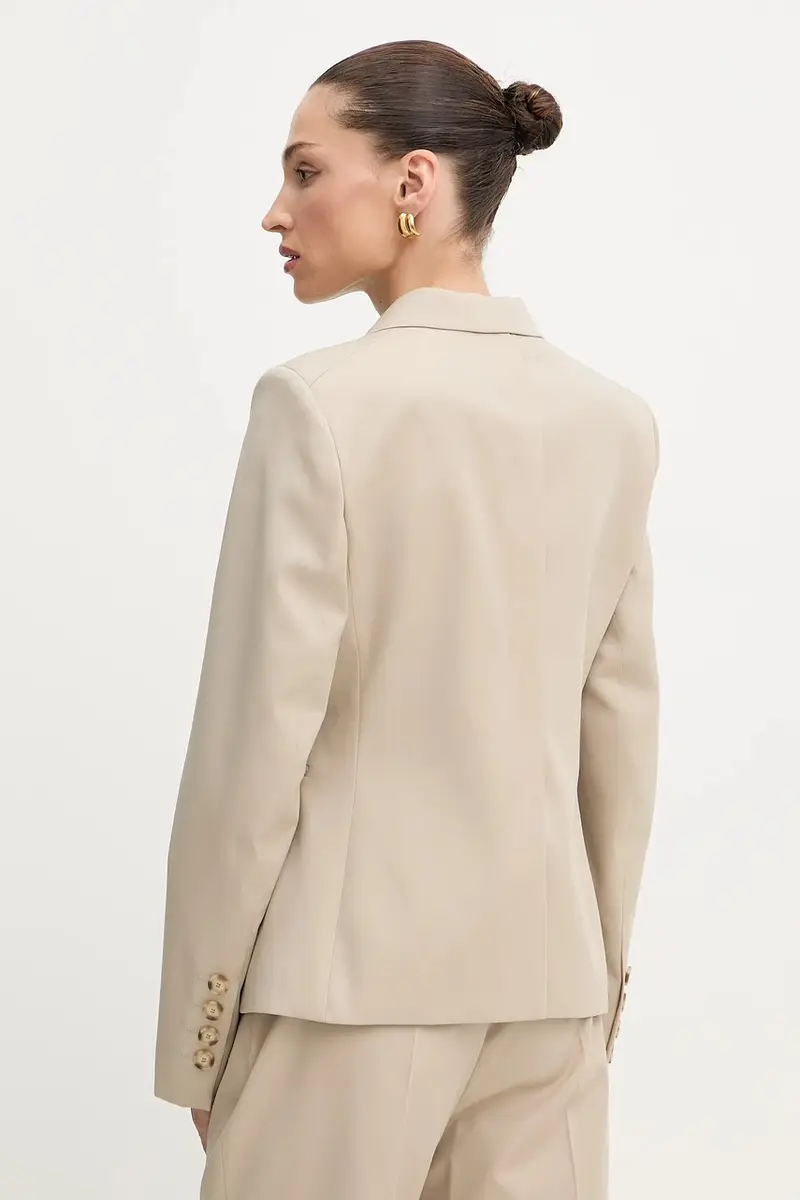 giacca in lana colore beige 50543280 miniatura 3