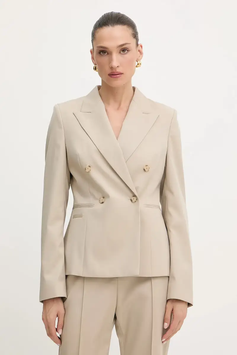 giacca in lana colore beige 50543280