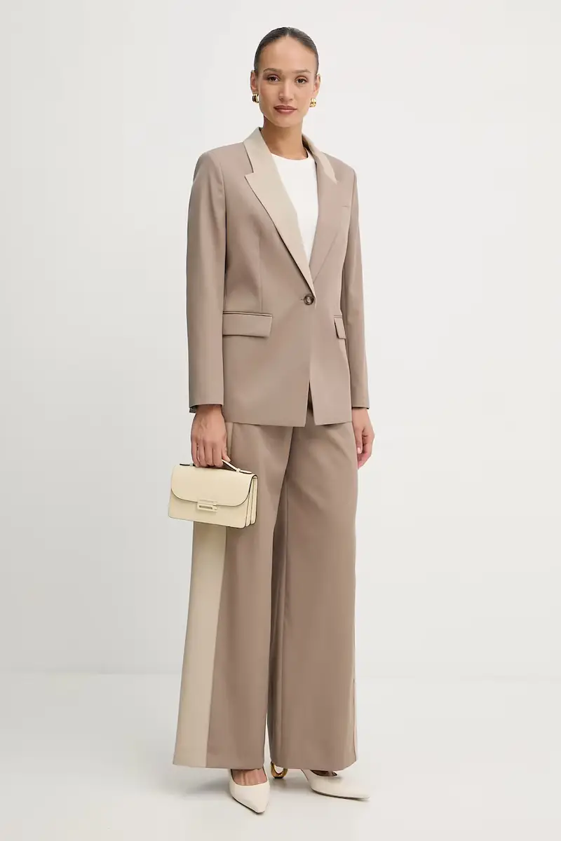 giacca in lana colore beige 50543409 miniatura 2