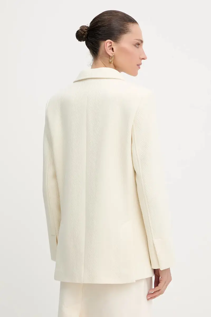 giacca in lana colore beige 50543726 miniatura 3