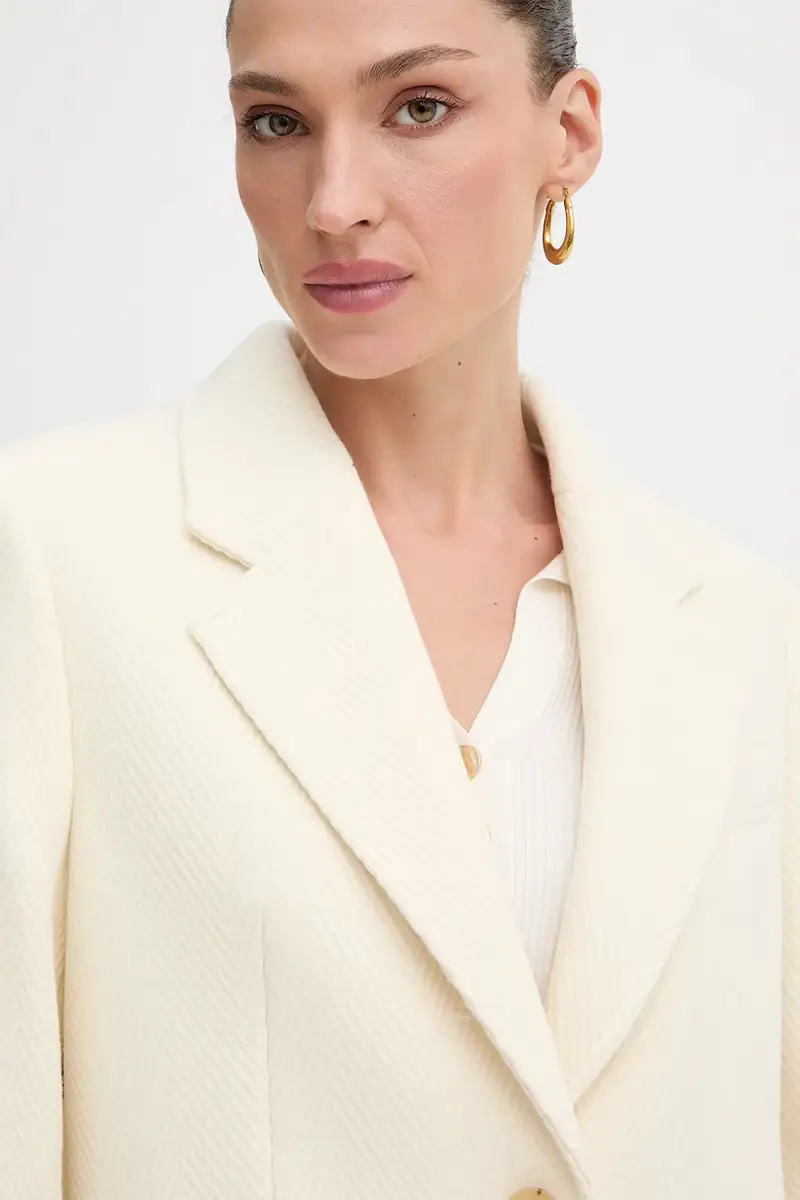 giacca in lana colore beige 50543726 miniatura 4