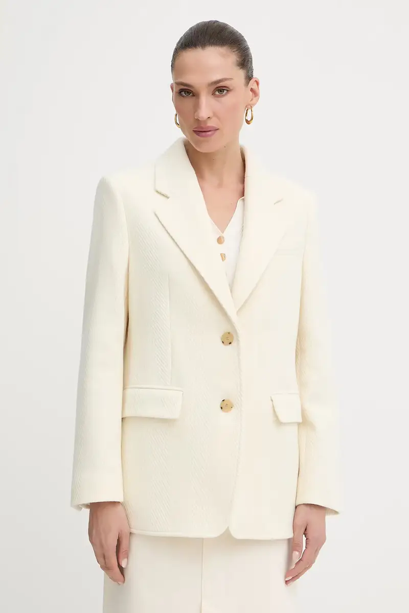 giacca in lana colore beige 50543726